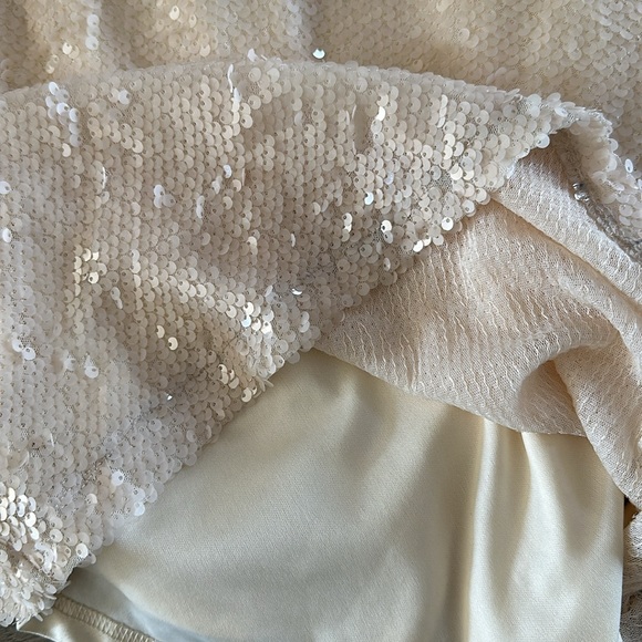 4th + Reckless Nude Sequins Cross Back Maxi BEC Dress Size: Medium - Picture 14 of 14